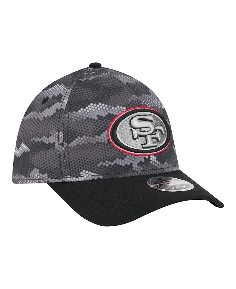 New Era Men's Black San Francisco 49ers Camo A-Frame 39THIRTY Flex Hat