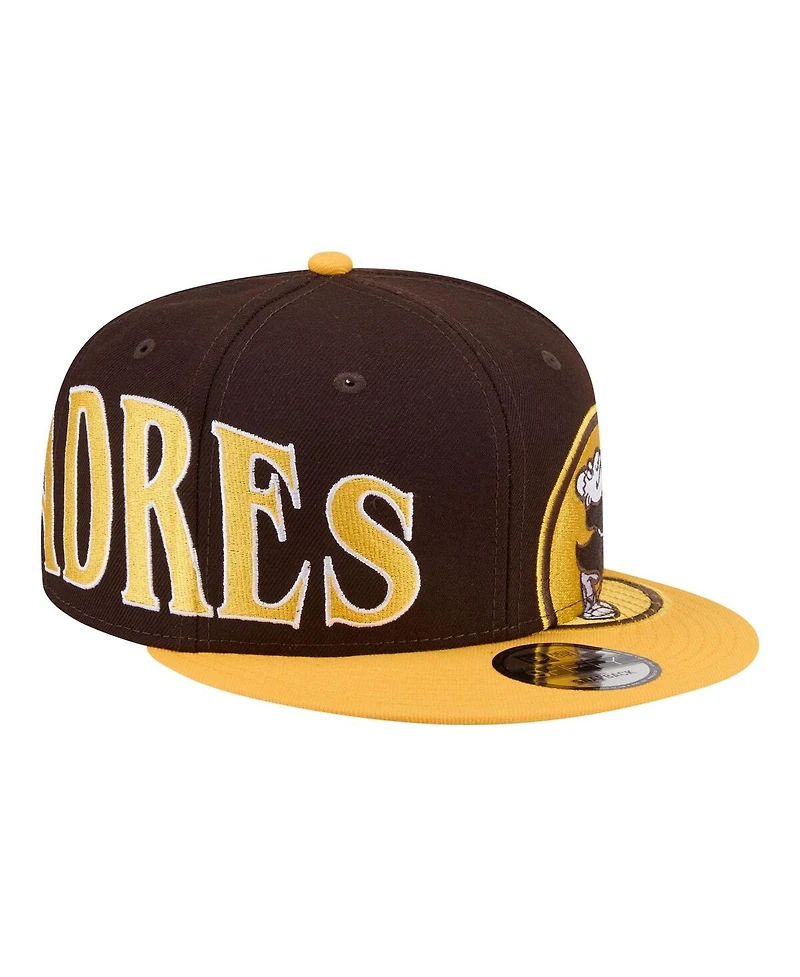 New Era Men's Brown/Gold San Diego Padres Stretched Two-Tone 9FIFTY Adjustable Hat