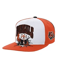 Mitchell & Ness Big Boys and Girls White Cincinnati Bengals Team Mascot Snapback Hat