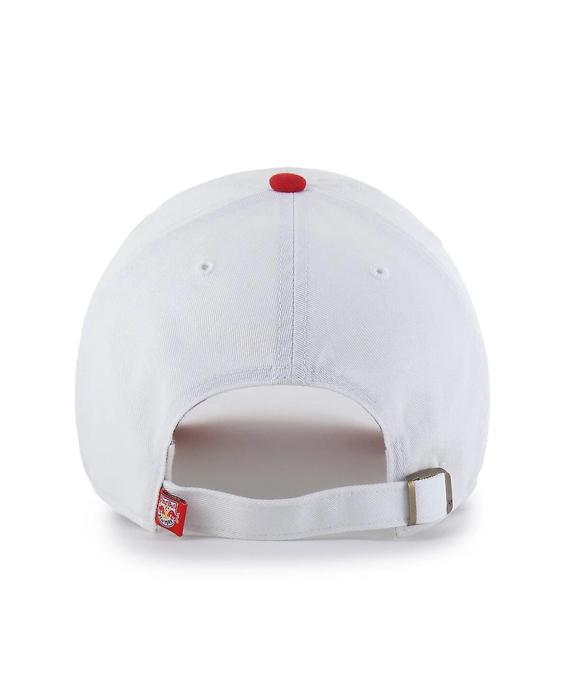 '47 Brand Men's White New York Red Bulls Two-Tone Clean Up Adjustable Hat