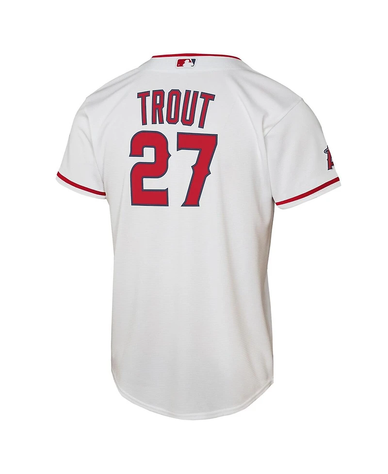 Nike Big Boys and Girls Mike Trout White Los Angeles Angels Home Stadium Player Jersey