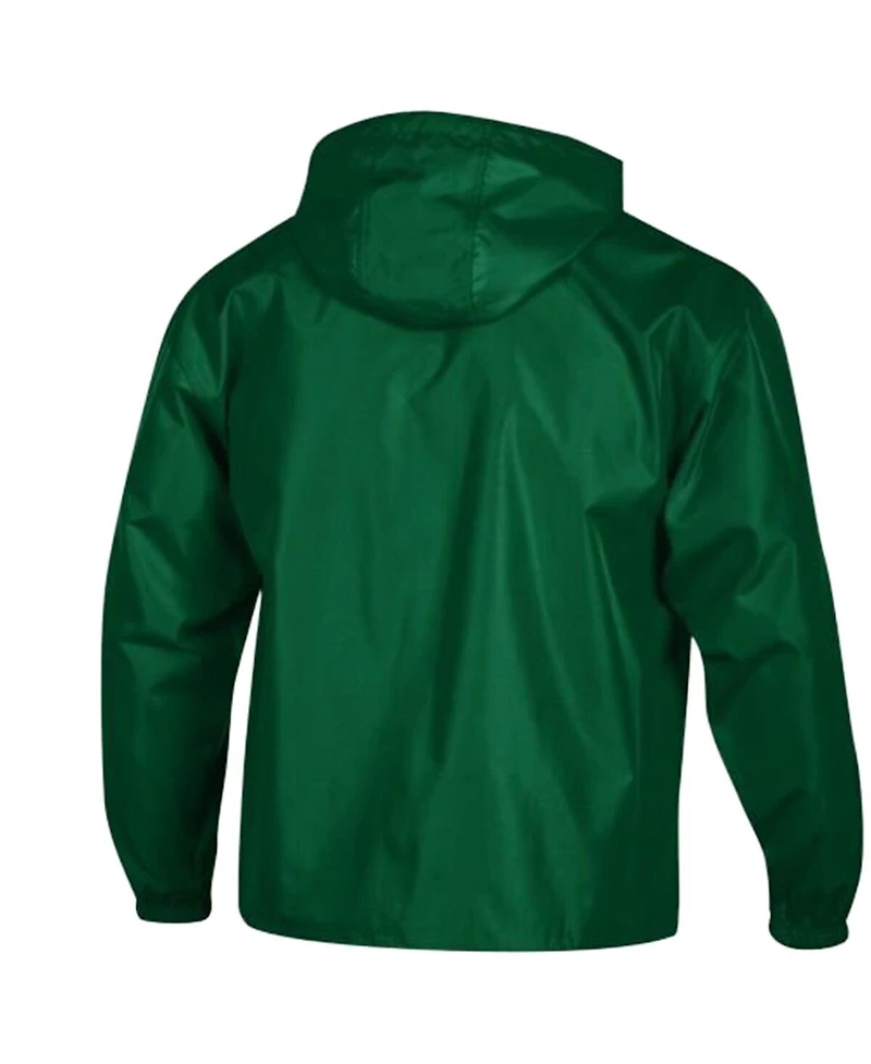 Champion Men's Green New York Jets Packable Windbreaker Half-Zip Jacket