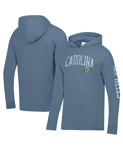 Comfortwash Men's Blue North Carolina Tar Heels Long Sleeve Hooded T-Shirt