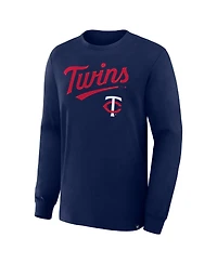 Fanatics Men's Navy Minnesota Twins Lock-Up Legacy Long Sleeve T-Shirt