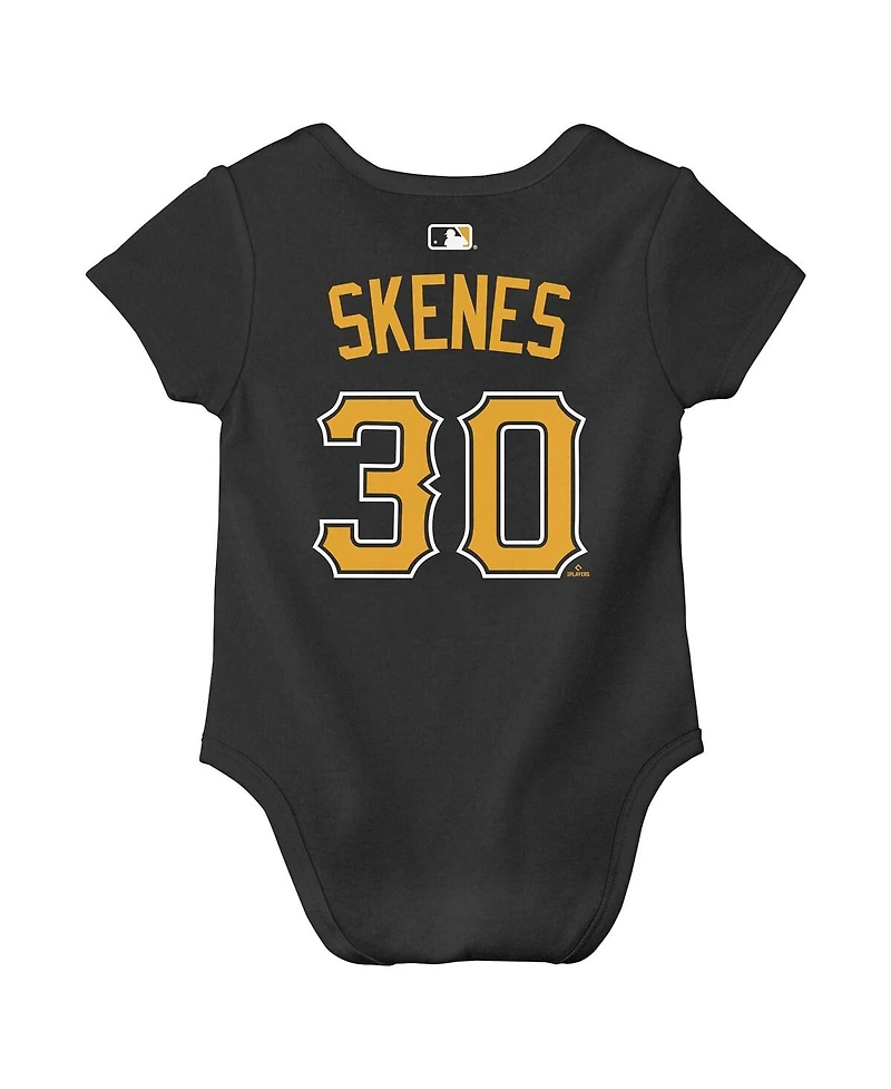 Nike Baby Boys and Girls Paul Skenes Black Pittsburgh Pirates Name Number Bodysuit