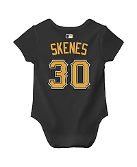 Nike Baby Boys and Girls Paul Skenes Black Pittsburgh Pirates Name Number Bodysuit