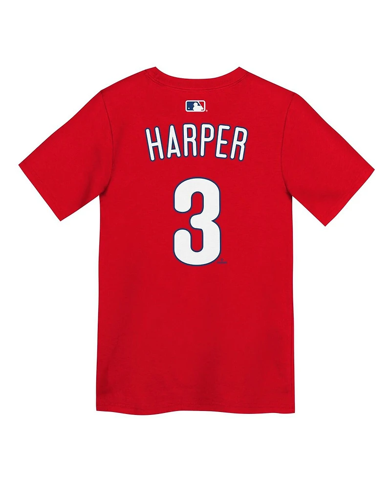 Nike Preschool Bryce Harper Red Philadelphia Phillies Name Number T-Shirt