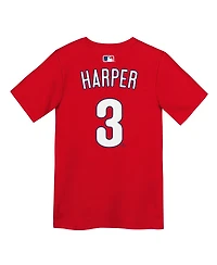 Nike Preschool Bryce Harper Red Philadelphia Phillies Name Number T-Shirt