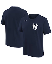 Nike Big Boys and Girls Athletic Navy New York Yankees Wordmark T-Shirt