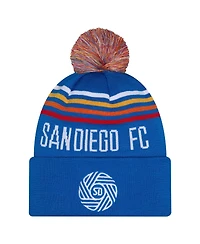 New Era Big Boys and Girls Royal San Diego Fc Jersey Hook Cuffed Pom with Knit Hat