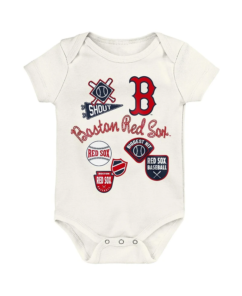 Outerstuff Baby Boys and Girls 3-Piece Boston Red Sox Home Plate Creeper Set