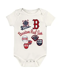 Outerstuff Baby Boys and Girls 3-Piece Boston Red Sox Home Plate Creeper Set