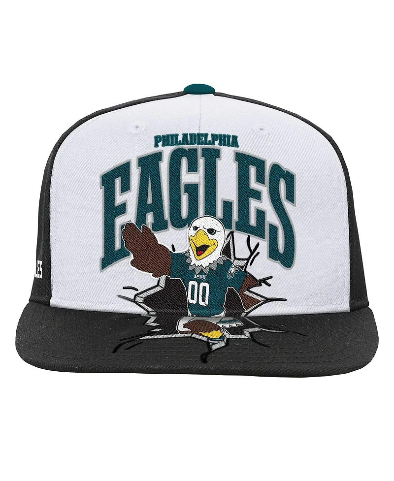 Mitchell & Ness Big Boys and Girls White Philadelphia Eagles Team Mascot Snapback Hat