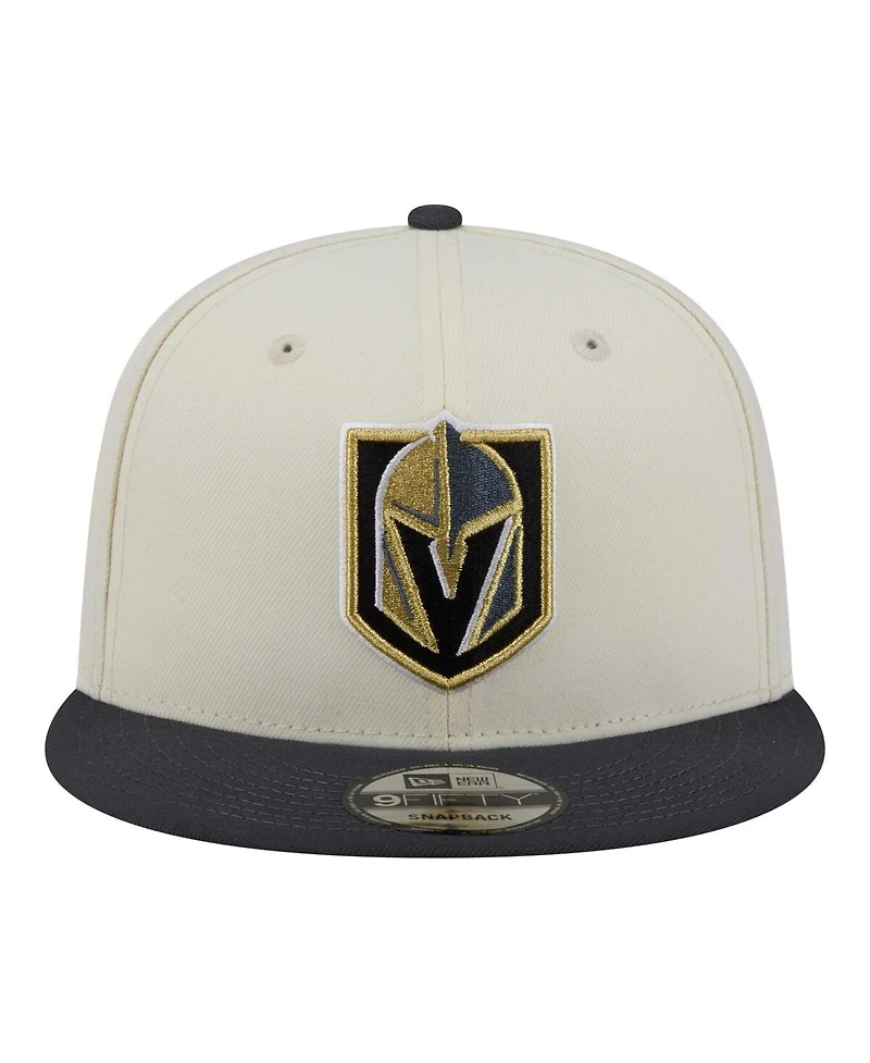 New Era Men's White/Charcoal Vegas Golden Knights Injection Localized Two-Tone 9FIFTY Snapback Hat