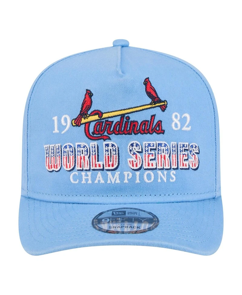 New Era Men's Light Blue St. Louis Cardinals 1982 World Series Champions Historic 9FIFTY A-Frame Snapback Hat