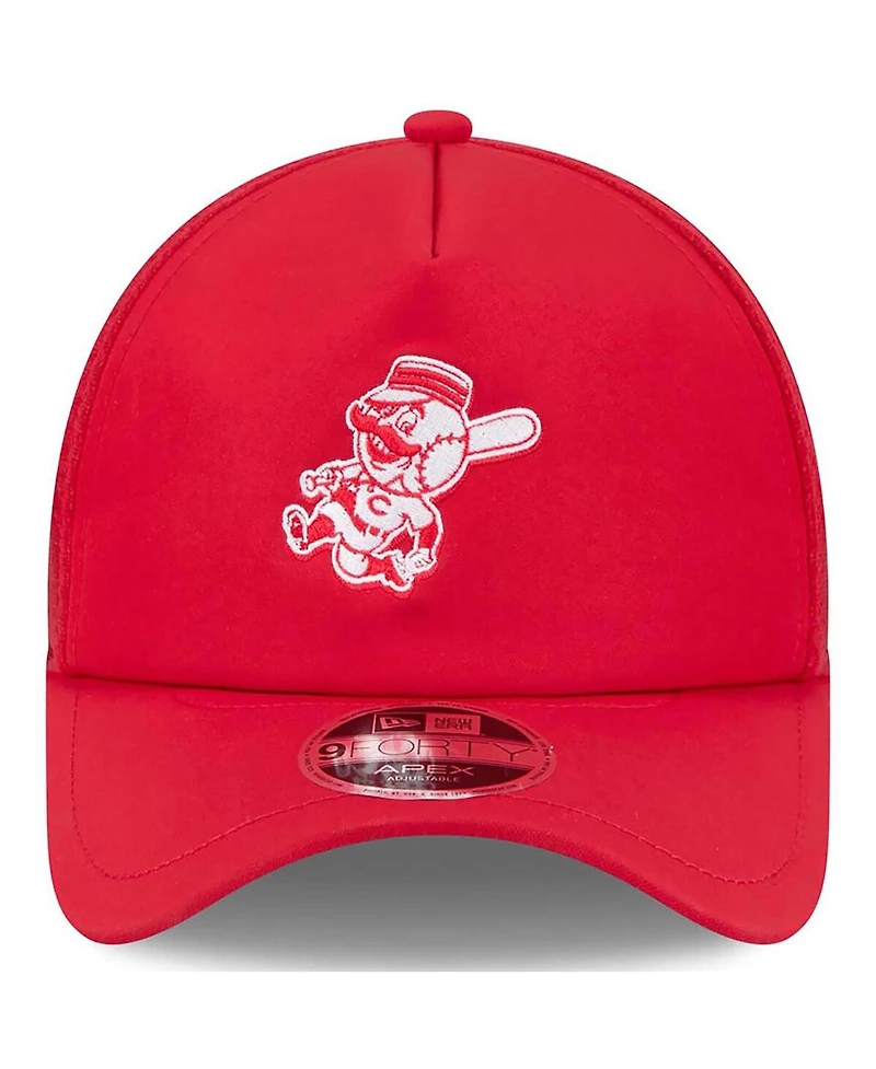 New Era Men's Red Cincinnati Reds 2026 Batting Practice Alternate Apex 9FORTY Adjustable Hat
