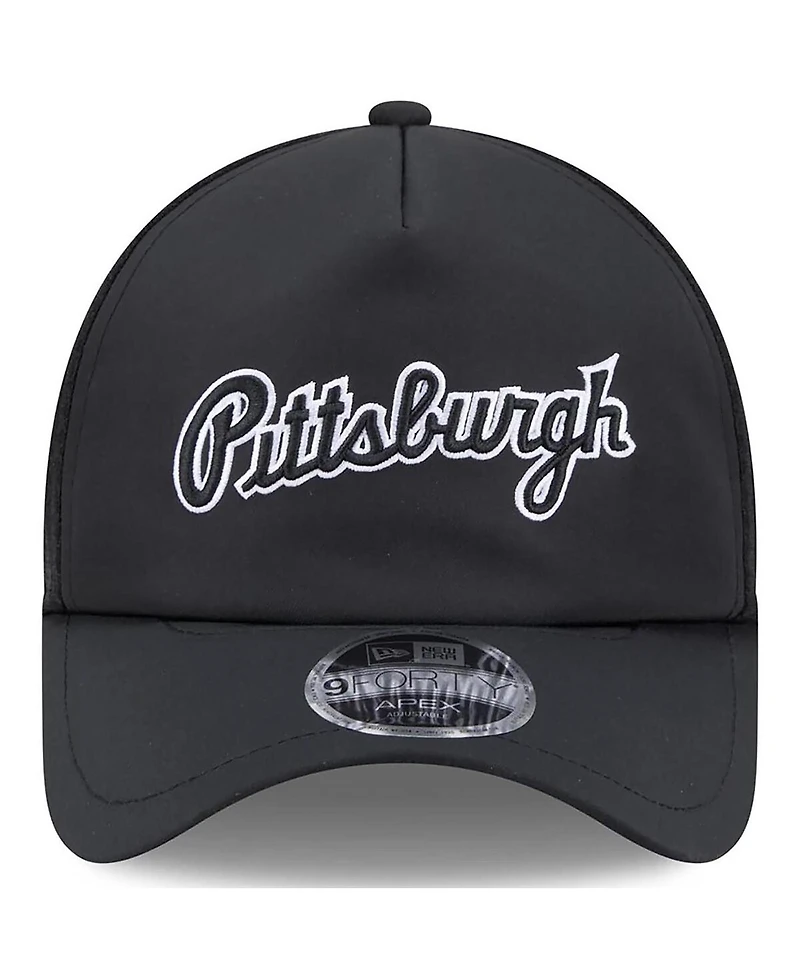 New Era Men's Black Pittsburgh Pirates 2026 Batting Practice Alternate Apex 9FORTY Adjustable Hat