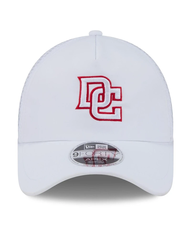 New Era Men's White Washington Nationals 2026 Batting Practice Apex 9FORTY Adjustable Trucker Hat