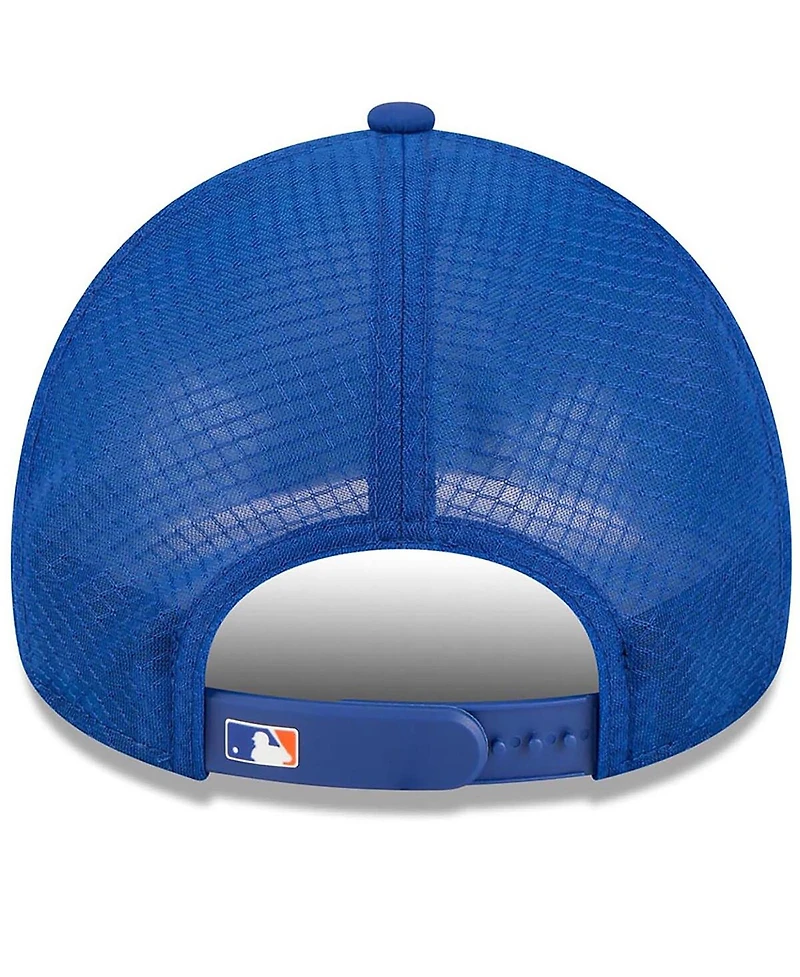 New Era Men's Royal New York Mets 2026 Batting Practice Apex 9FORTY Adjustable Trucker Hat