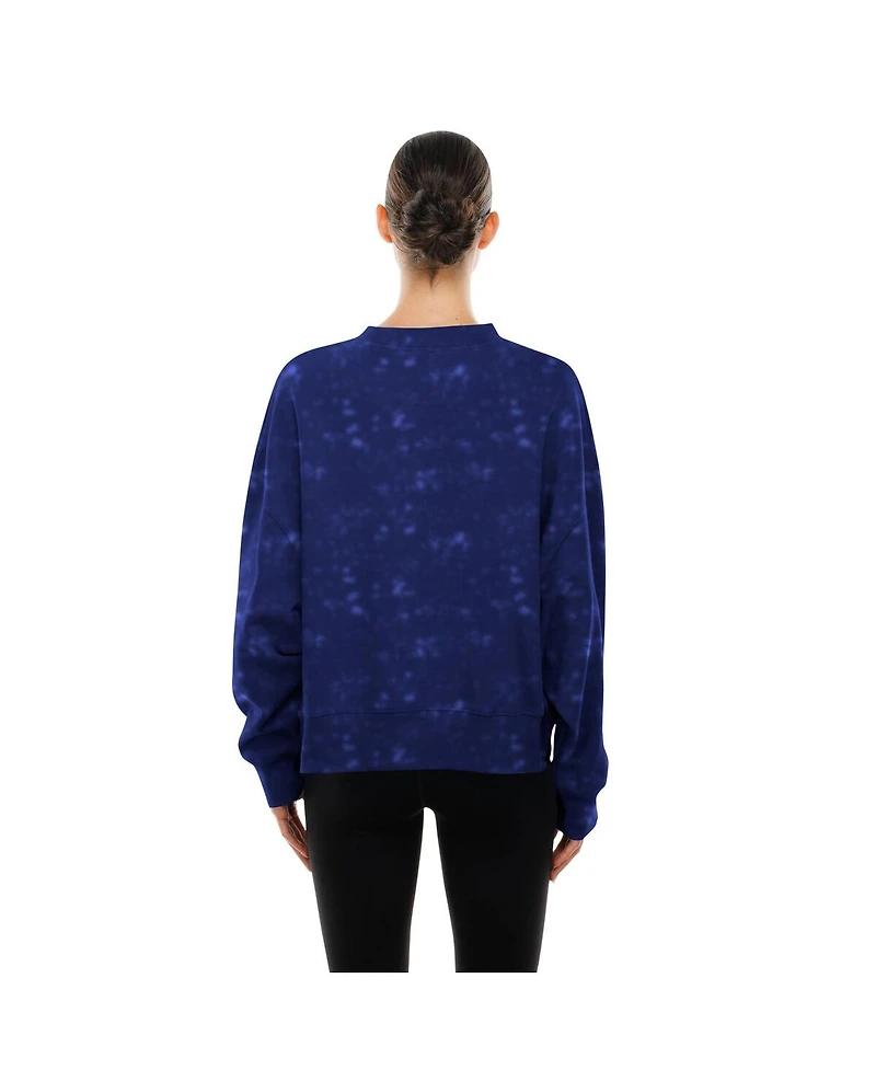 New Era Women's Royal Los Angeles Dodgers Throwback Oversized Boxy Sweatshirt