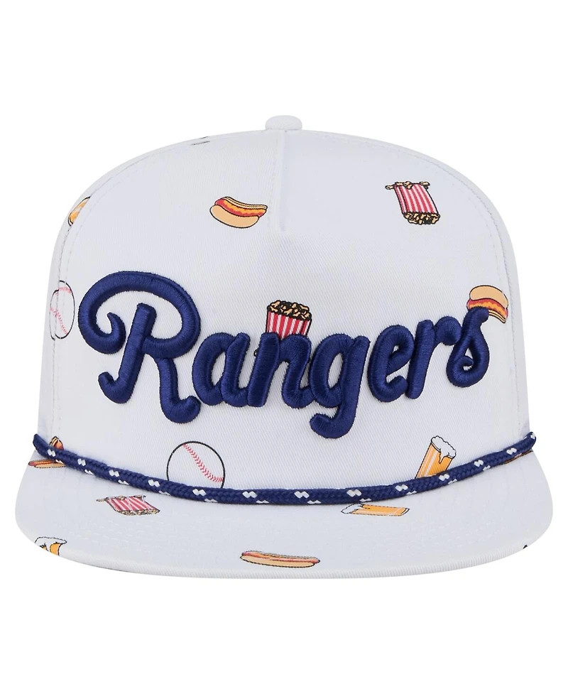 New Era Men's White Texas Rangers Team Cheer Rope 19TWENTY Adjustable Hat