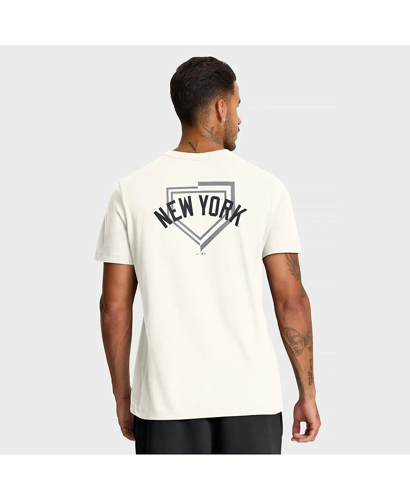 Nike Men's Cream New York Yankees Primetime 2-Hit T-Shirt