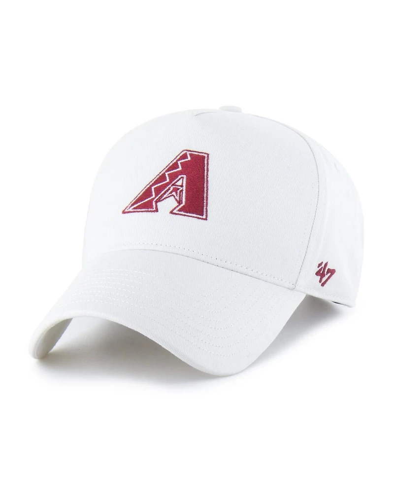 '47 Brand Men's White Arizona Diamondbacks Foundational Pinch Offside Adjustable Hat