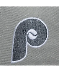 Mitchell & Ness Men's Gray Philadelphia Phillies Cooperstown Thunderstorm Head Coach Pro-Crown Adjustable Hat