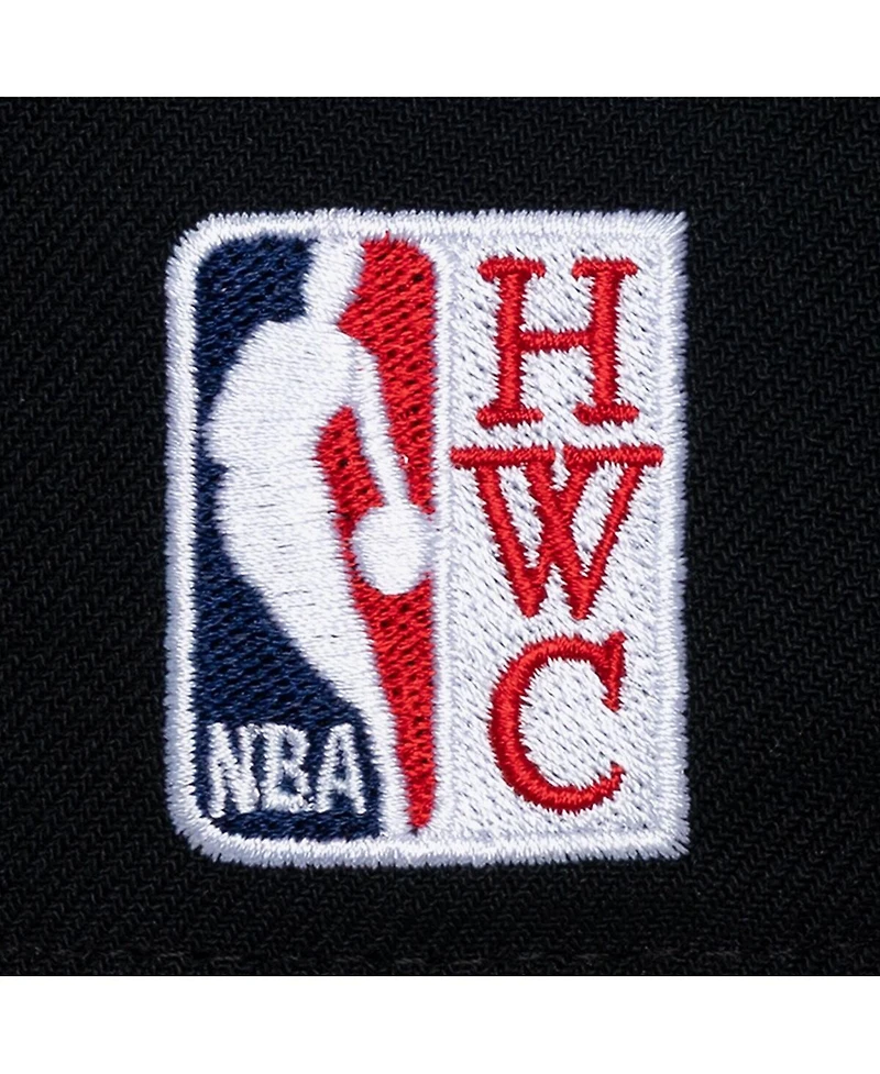 Mitchell & Ness Men's Black Houston Rockets Legendary Home Pro Pinch Snapback Hat