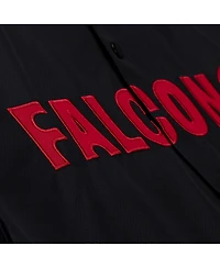 Mitchell & Ness Men's Black Atlanta Falcons Coaches Full-Snap Hooded Windbreaker Jacket