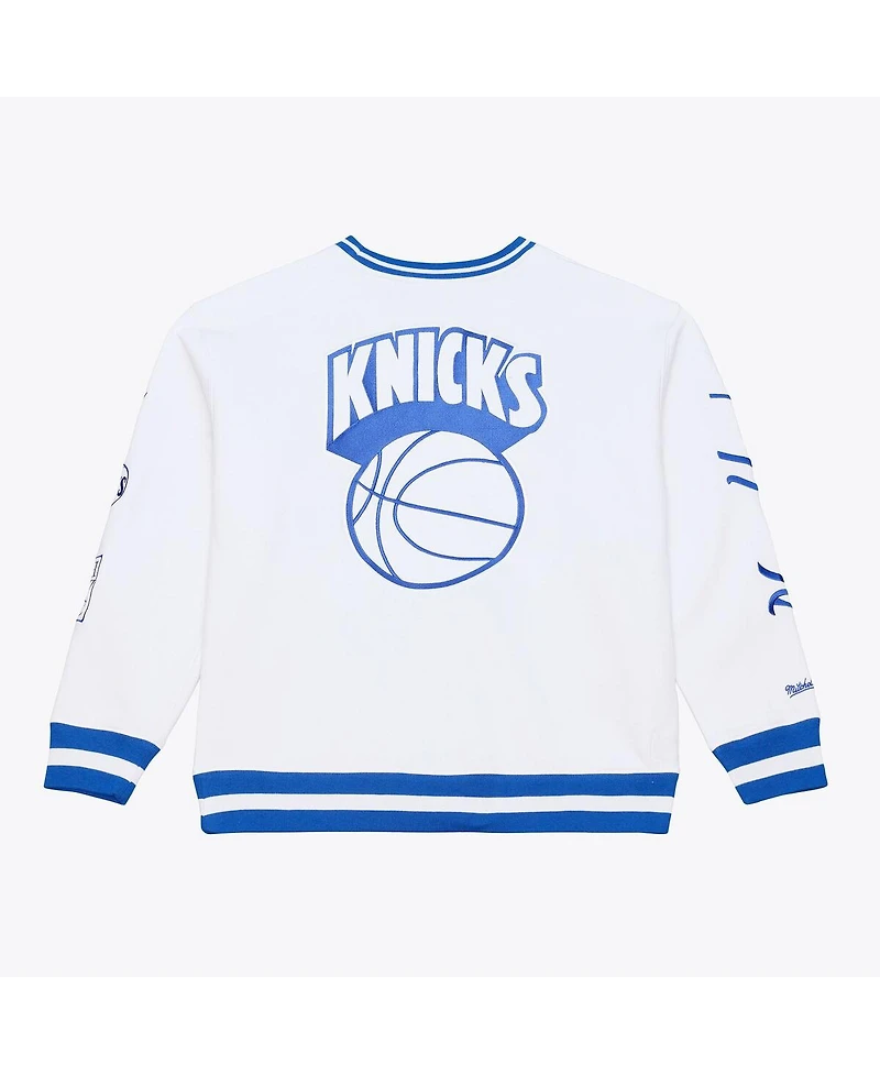 Mitchell & Ness Men's White New York Knicks Arctic Fleece Sweatshirt