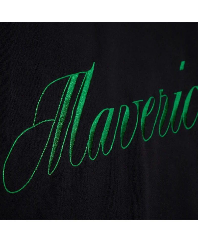 Mitchell & Ness Women's Black Dallas Mavericks Hardwood Classics Script Lightweight Sweatshirt