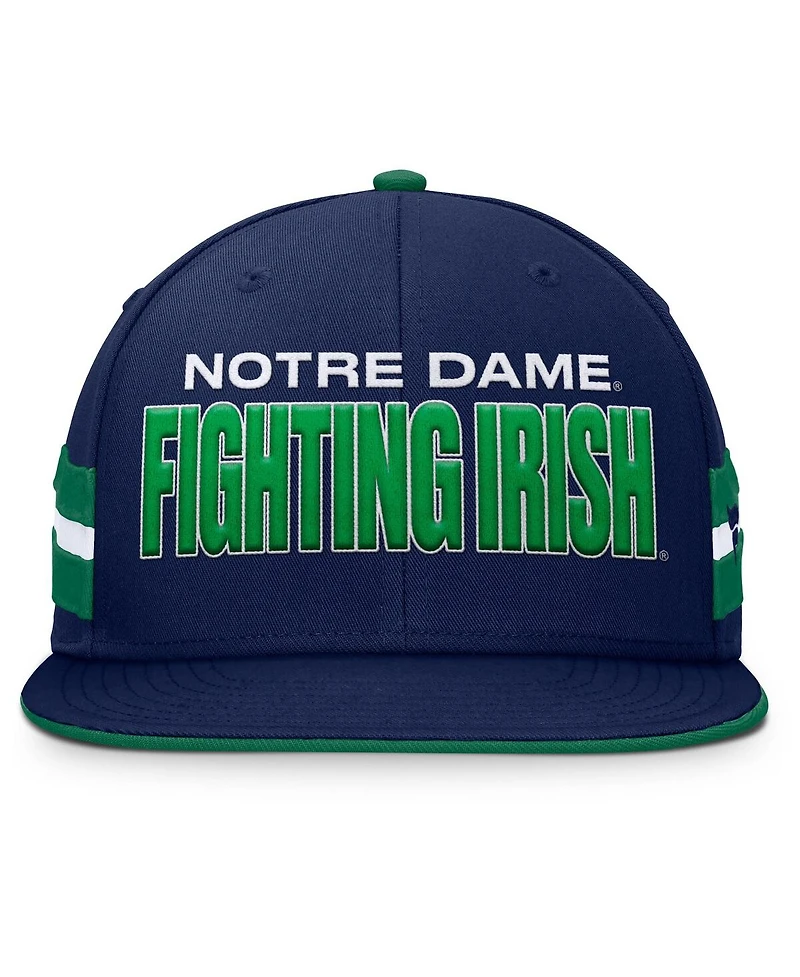 Fanatics Men's Navy Notre Dame Fighting Irish Pick Off Fitted Hat