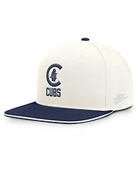 Nike Men's Cream/Navy Chicago Cubs Cooperstown Pro Dri-fit Snapback Hat