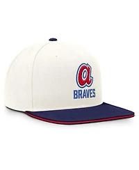 Nike Men's Cream/Royal Atlanta Braves Cooperstown Pro Dri-fit Snapback Hat