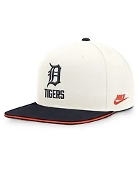 Nike Men's Cream/Navy Detroit Tigers Cooperstown Pro Dri-fit Snapback Hat