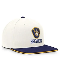 Nike Men's Cream/Royal Milwaukee Brewers Cooperstown Pro Dri-fit Snapback Hat