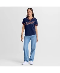 Fanatics Women's Navy Detroit Tigers Diva Race Ahead Raglan V-Neck T-Shirt