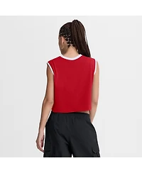 Nike Women's Red Philadelphia Phillies Primetime Loose Dri-fit Cropped Tank Top