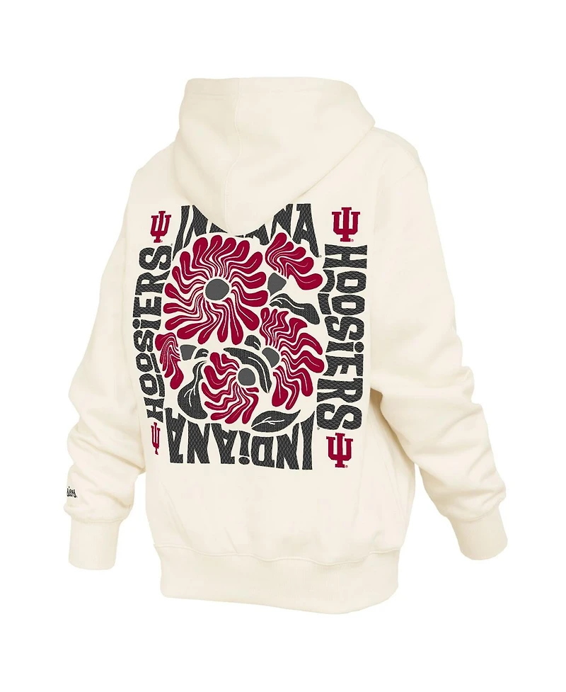 Pressbox Women's Cream Indiana Hoosiers Elena Janise Hoodie