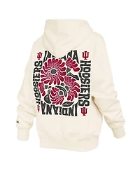 Pressbox Women's Cream Indiana Hoosiers Elena Janise Hoodie
