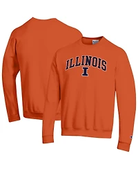 Champion Men's Orange Illinois Fighting Illini Arch Over Logo Pullover Sweatshirt