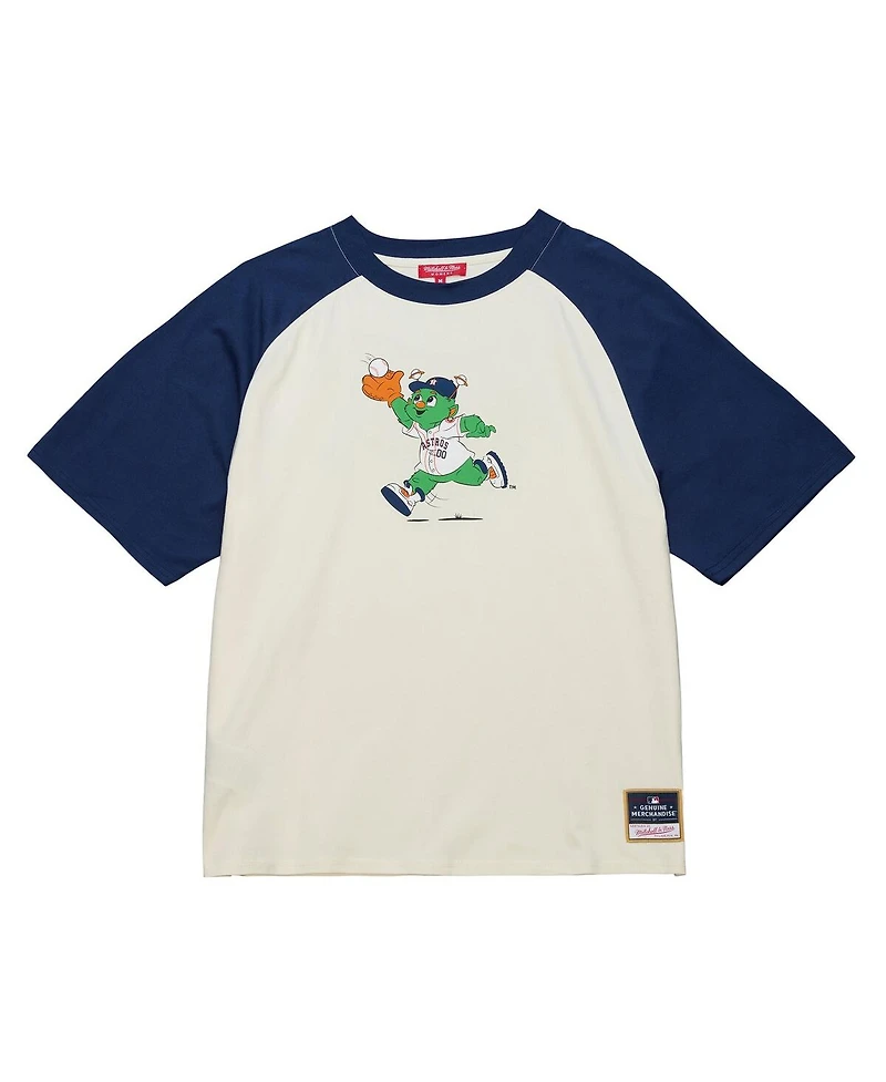 Mitchell & Ness Women's Cream Houston Astros Boyfriend Raglan T-Shirt