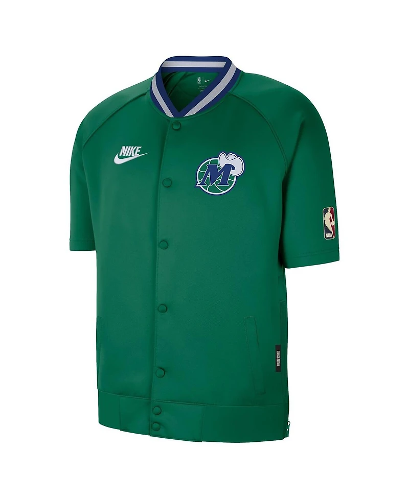 Nike Men's Green Dallas Mavericks Classic Edition Hardwood Classics Authentic On-Court Game Full-Snap Jacket