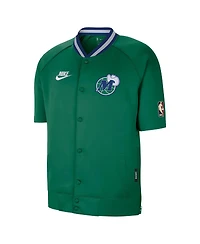 Nike Men's Green Dallas Mavericks Classic Edition Hardwood Classics Authentic On-Court Game Full-Snap Jacket