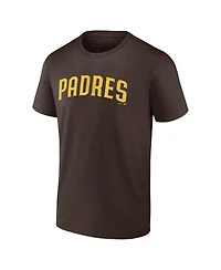 Logo Athletic Men's Brown San Diego Padres Wordmark T-Shirt