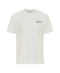 Sportiqe Men's and Women's Cream Los Angeles Lakers Athletic Club Collection Duke Relaxed fit Premium T-Shirt