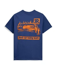 Jr Motorsports Official Team Apparel Men's Navy Stock Car Racing Pocket Heavyweight T-Shirt