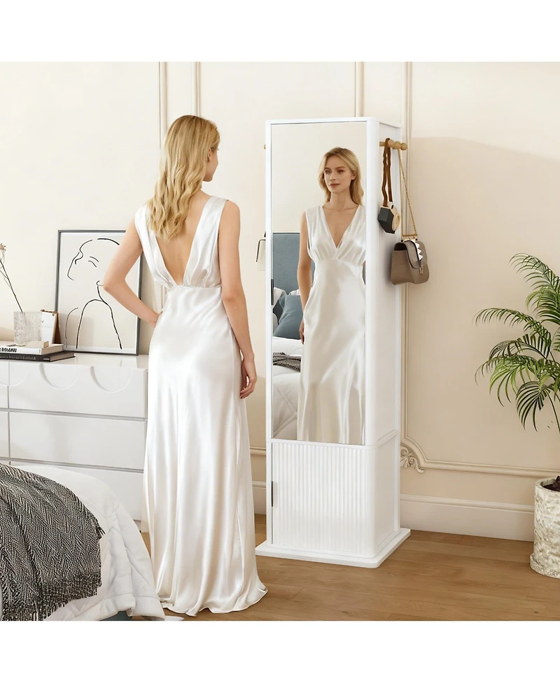 Rainsken 360° Rotating Jewelry Storage Cabinet