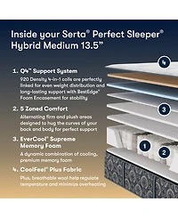 Serta Perfect Sleeper Cascade Bluff 13.5" Medium Hybrid Tight Top Mattress, California King